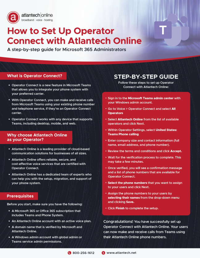 Operator Connect - How to Set Up